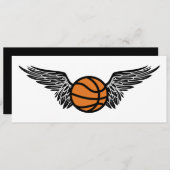 vliegende basketbal kaart (Voorkant / Achterkant)