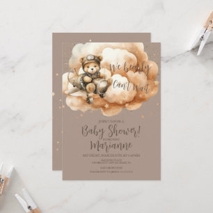 Vliegende Beer Baby Shower Glitter Boheemse Landel Kaart