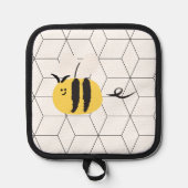 Vliegende bij, schattige doodle pannenlap (Voorkant)