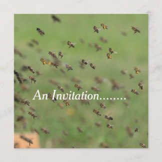 Vliegende bijen - Uitnodiging voor gepersonaliseer