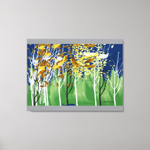 Vliegende bladeren canvas afdruk