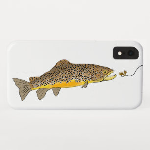 Vliegende bruine forel iPhone XR hoesje