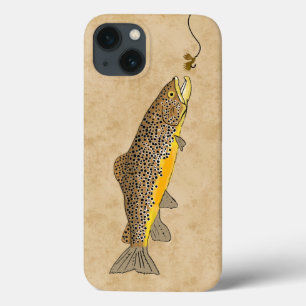 Vliegende bruine forel iPhone 13 hoesje
