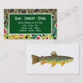 Vliegende bruine forel visitekaartje (Voorkant / Achterkant)