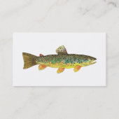 Vliegende bruine forel visitekaartje (Achterkant)