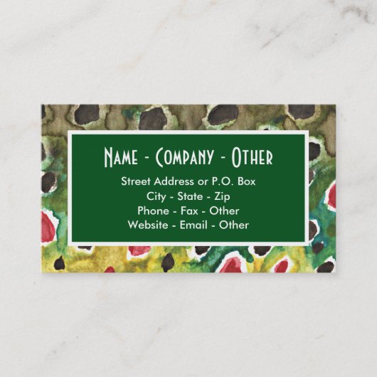 Vliegende bruine forel visitekaartje (Voorkant)