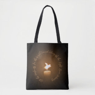 Vliegende Canvas tas met kaars