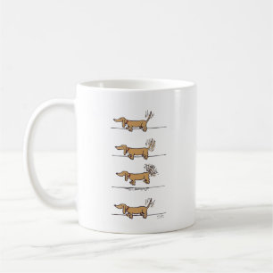 Vliegende Dachshund bruine mok