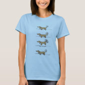 Vliegende Dachshund vrouwen bruin Tshirt (Voorkant)
