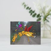 Vliegende dierentuin. briefkaart (Staand voorkant)