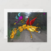 Vliegende dierentuin. briefkaart (Voorkant / Achterkant)