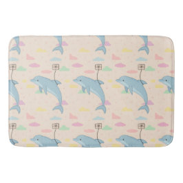 Vliegende dolfijn levert brieven illustratie badmat