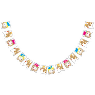 vliegende draak vuur in sprookje, feest artikelen vlaggetjes