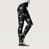 Vliegende draken en sterren op zwarte achtergrond leggings (Rechts)