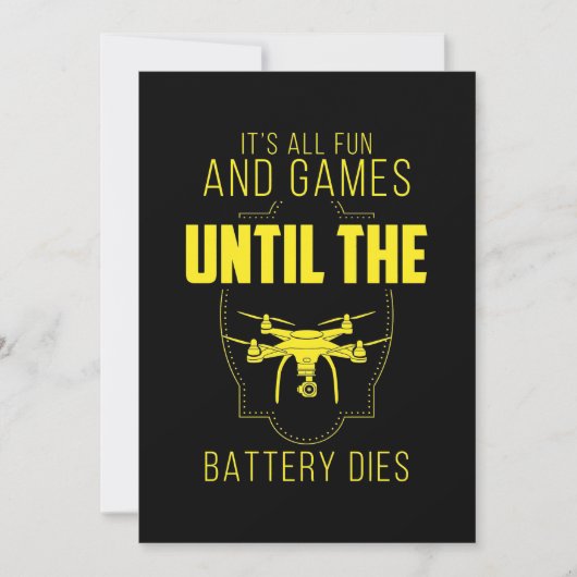 Vliegende Drone Is Mijn Game Kaart (Voorkant)