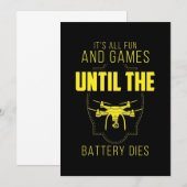 Vliegende Drone Is Mijn Game Kaart (Voorkant / Achterkant)