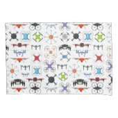 vliegende drone kussensloop (Voorkant-Links)