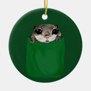 Vliegende eekhoorn Pocket Keramisch Ornament