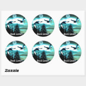 VLIEGENDE EENDEN & MAAN STICKERS (Vel)