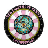 Vliegende eenden mikken op muurkunst dartbord (Voorkant)