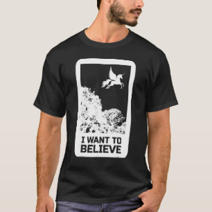 Vliegende Eenhoorn Ik Wil Geloven Uap Outfit Alien T-shirt