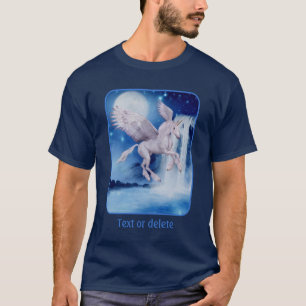 Vliegende Eenhoorn Waterval Fantasie Paard Kunst T-shirt