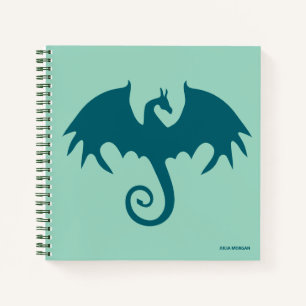 Vliegende Fantasy Dragon Gepersonaliseerde Aangepa Notitieboek