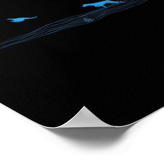 Vliegende fazant Graphic Upland Bird Hunter Hond H Poster (Hoek)