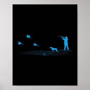 Vliegende fazant Graphic Upland Bird Hunter Hond H Poster