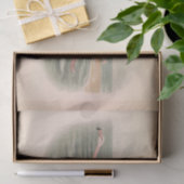 Vliegende Flamingo Bird Ephemera Decoupage Tissuepapier (Geschenk)