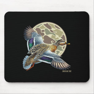 Vliegende gevlekte eend camouflage camo eend jacht muismat