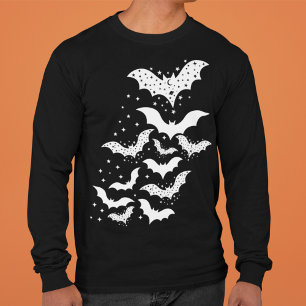 Vliegende Halloween Galaxy Witte vleermuizen en st T-shirt