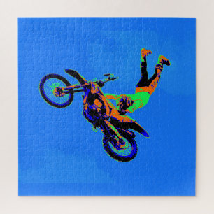 Vliegende Handstand - Freestyle Motorcross Stunt Legpuzzel