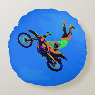 Vliegende Handstand - Freestyle Motorcross Stunt Rond Kussen