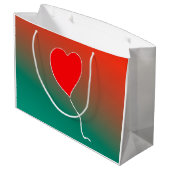 Vliegende hart groot cadeauzakje (Achterkant Gekanteld)