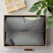 Vliegende heks met volle maan tissuepapier (Geschenk)