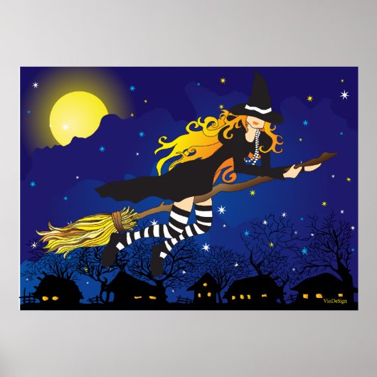 vliegende heks poster (Voorkant)