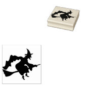 Vliegende heks rubber stempel (Gestempeld)