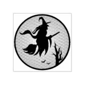 Vliegende heks 	rubberstempel (Afrduk)