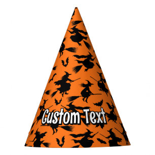 vliegende heksen patroon feesthoedjes