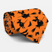 vliegende heksen patroon stropdas (Opgerold)