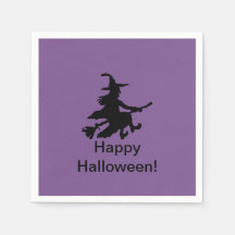Vliegende Heksenpaars - Gelukkig Halloween Papiere