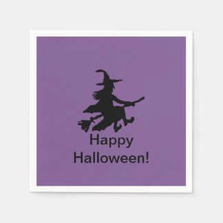 Vliegende Heksenpaars - Gelukkig Halloween Papiere Servet