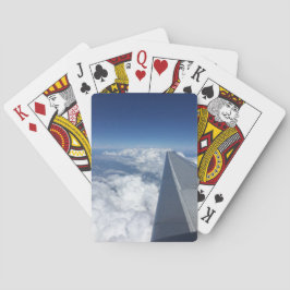 Vliegende hoge afspeelkaarten pokerkaarten