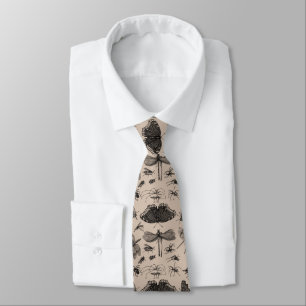  vliegende insecten en beetles Entomology Taupe Stropdas