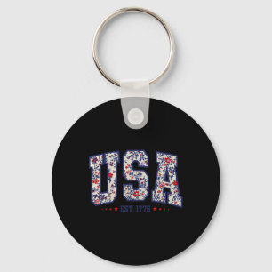 Vliegende Jets Amerikaanse Vlag Usa Patriottisch 4 Sleutelhanger