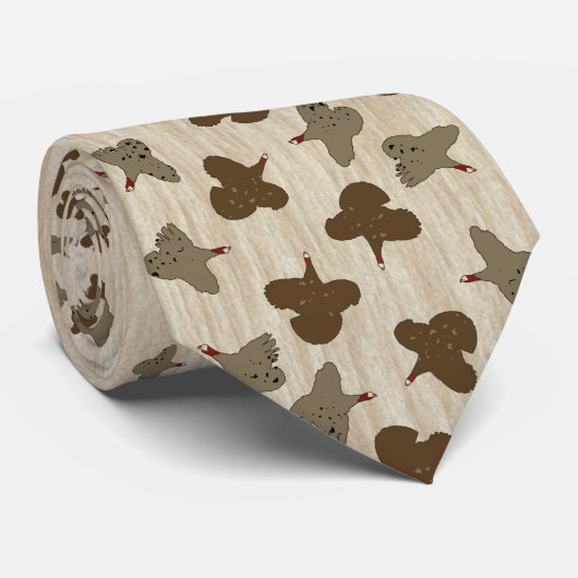 Vliegende kalkoenen stropdas (Opgerold)