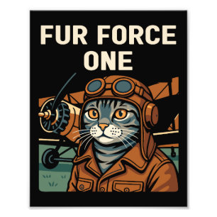 vliegende katachtige-katachtige commandant foto afdruk
