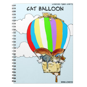 Vliegende Katten Grappige Tekententoonstelling Notitieboek