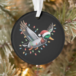 Vliegende Kerstman Eend Kerstverlichting Jachtseiz Ornament